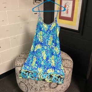 MSK Blue & White  FLOWER PRINT CHAIN SLEEVEs  must see flirty 💙💚💙💚💙💚